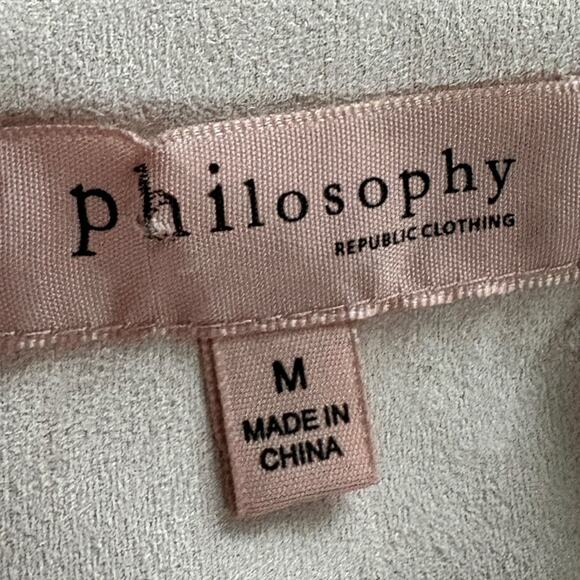 Upcycled by Me Blush Faux Leather Fringe Jacket Horse Graphic Western Coquette - Picture 7 of 10